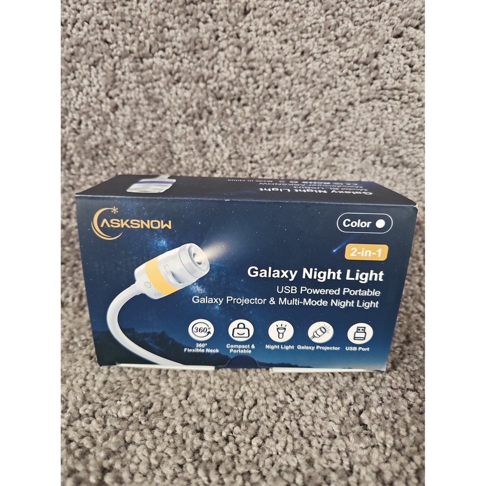 2 in 1 Galaxy Starry Sky Night Light Projector Portable with 12 Projection Films